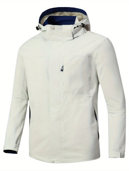 Luvik | Kevyt, vettä hylkivä miesten sadetakki hupulla vapaa-aikaan ja kaupunkiin