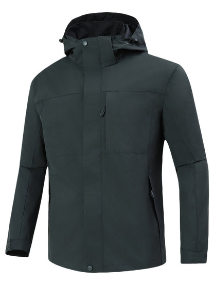 Luvik | Kevyt, vettä hylkivä miesten sadetakki hupulla vapaa-aikaan ja kaupunkiin