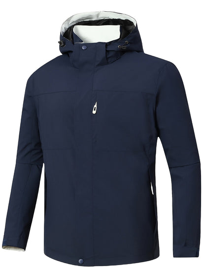 Luvik | Kevyt, vettä hylkivä miesten sadetakki hupulla vapaa-aikaan ja kaupunkiin