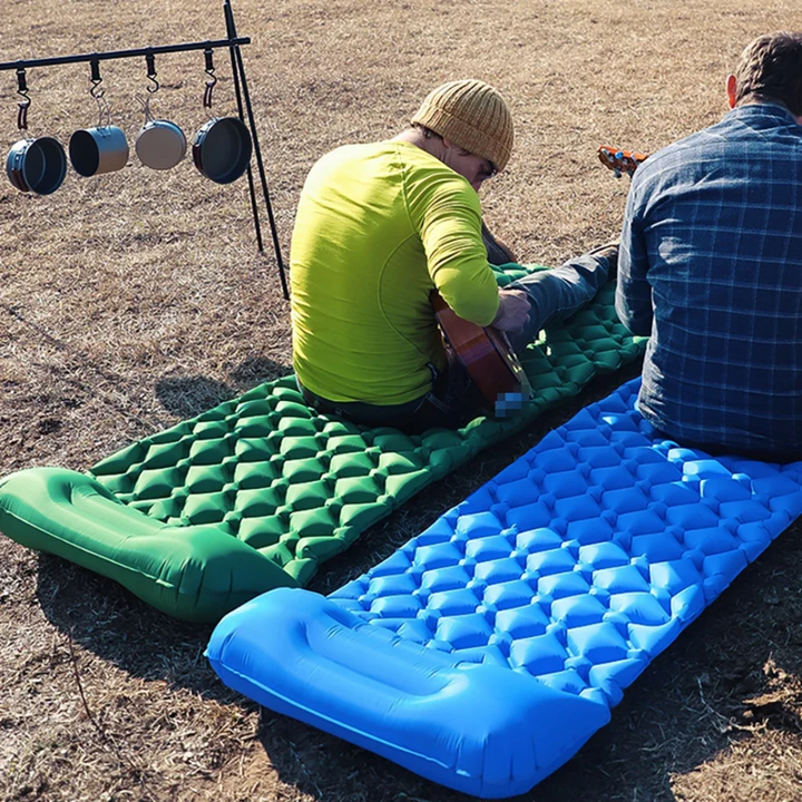 Luvikno | CampEase Liggeunderlag – Camping med innebygd pumpe for rask komfort