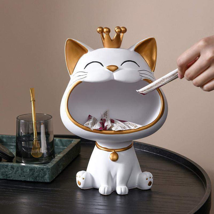 Happy Cat Lager Skulptur Bolle løft