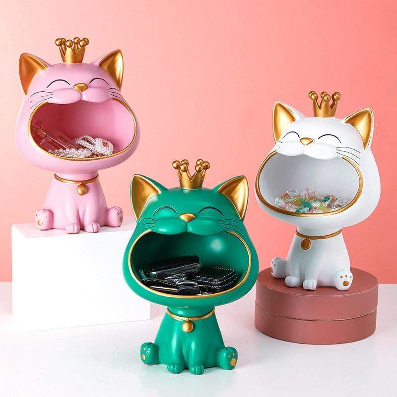 Happy Cat Lager Skulptur Bolle løft