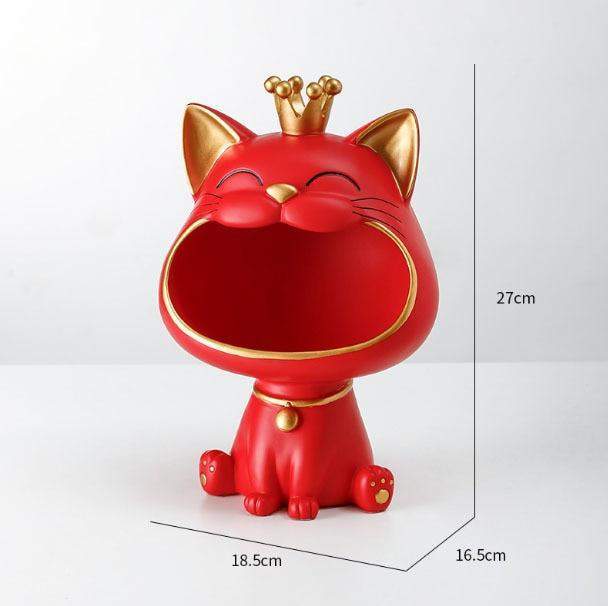 Happy Cat Lager Skulptur Bolle løft