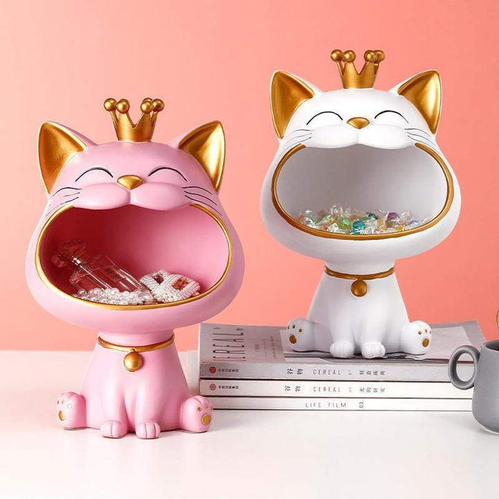 Happy Cat Lager Skulptur Bolle løft