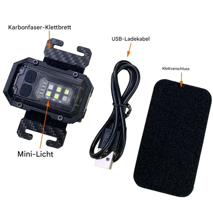 Luvikno | Taktisk USB oppladbar lommelykt - LumiTac Mini
