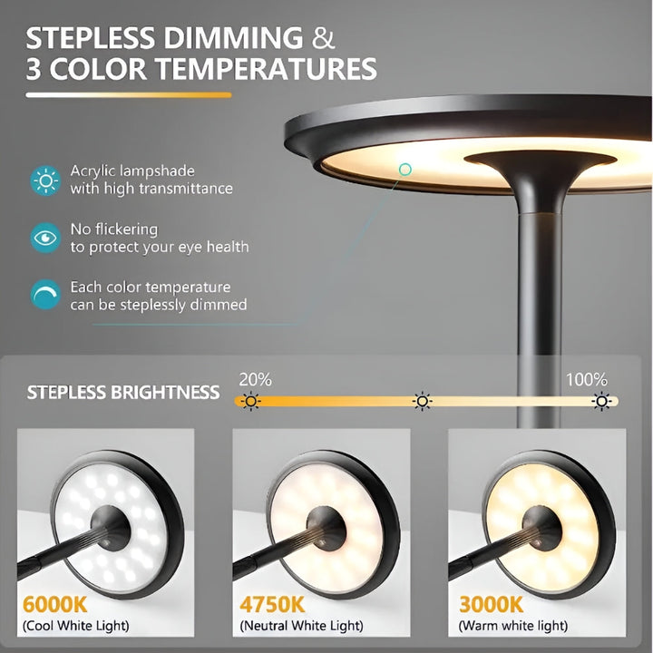 Trådløs Skrivebordslampe | Luvikno