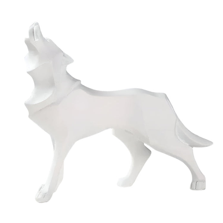 LupoForm – Geometrisk Ulv Statue med Skarpe Kanter Design for Moderne Rom Luvikno