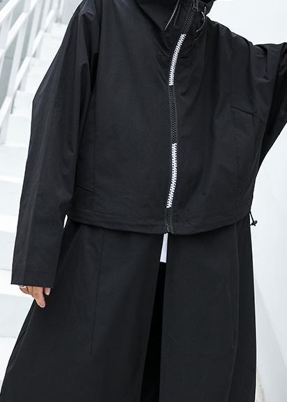 Luvik | Lang slim fit hettegenser med svarte lommer