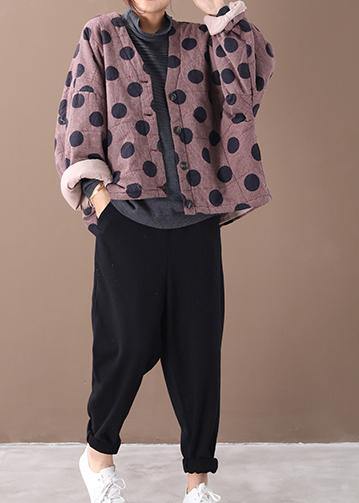 Luvik | vapaamuotoiset punavalkoraidalliset takit V-kaula-aukolla napitettava takki naisille