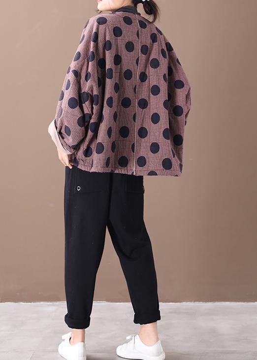 Luvik | vapaamuotoiset punavalkoraidalliset takit V-kaula-aukolla napitettava takki naisille