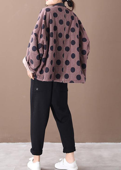 Luvik | vapaamuotoiset punavalkoraidalliset takit V-kaula-aukolla napitettava takki naisille