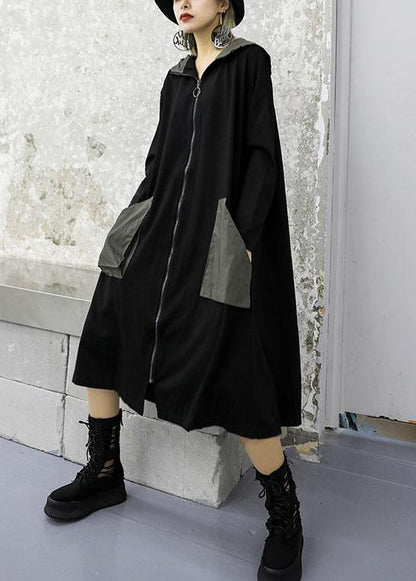 Luvik | Isot koot Vaaleanvihreä takki Patches Hupputakki naisille