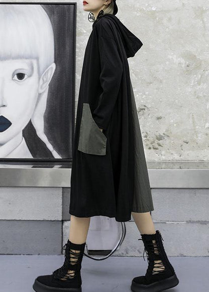 Luvik | Isot koot Vaaleanvihreä takki Patches Hupputakki naisille