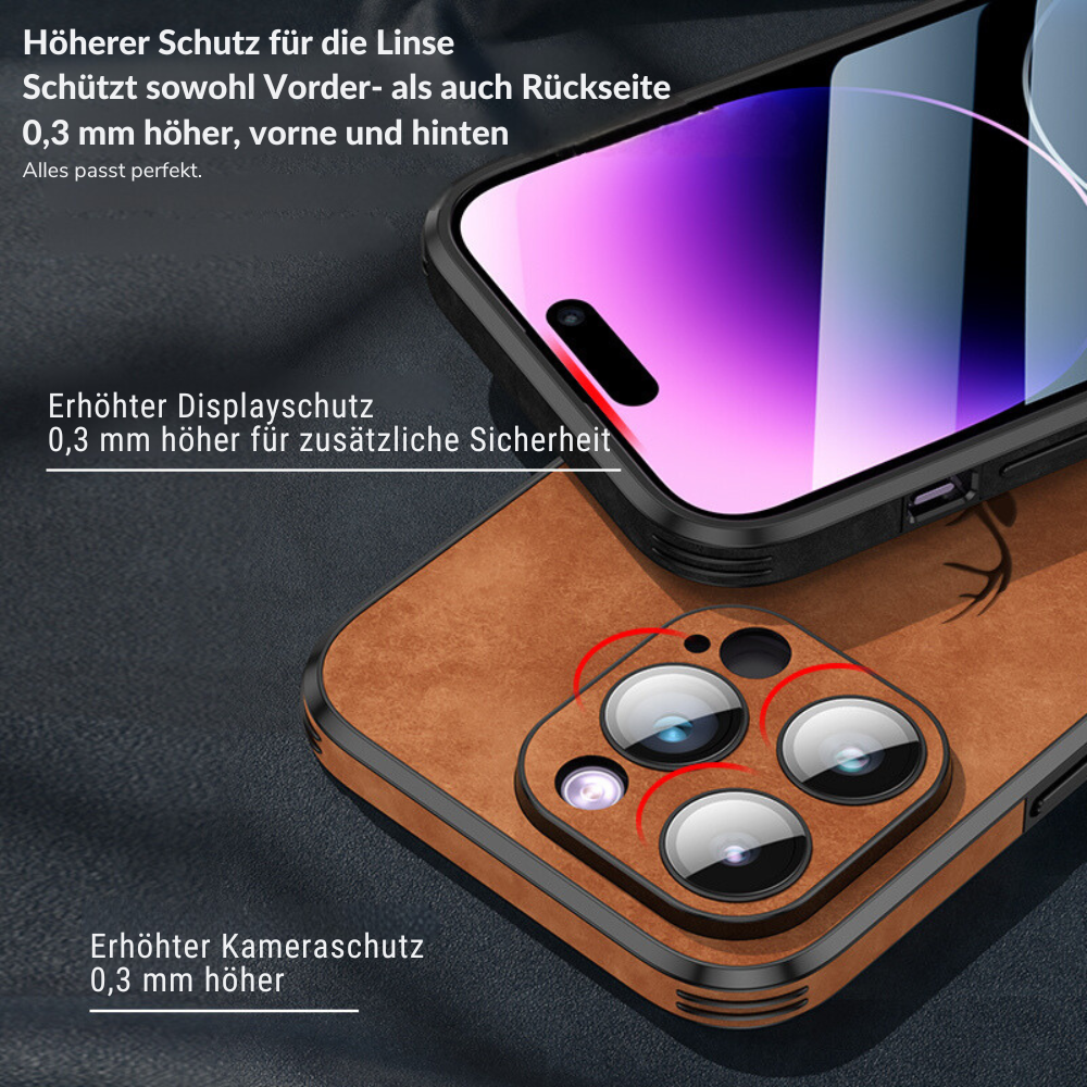 Luvikno | Deer - Luksuriøs Læder iPhone Deksel med Stilig Design og Sjokkbestandig Beskyttelse