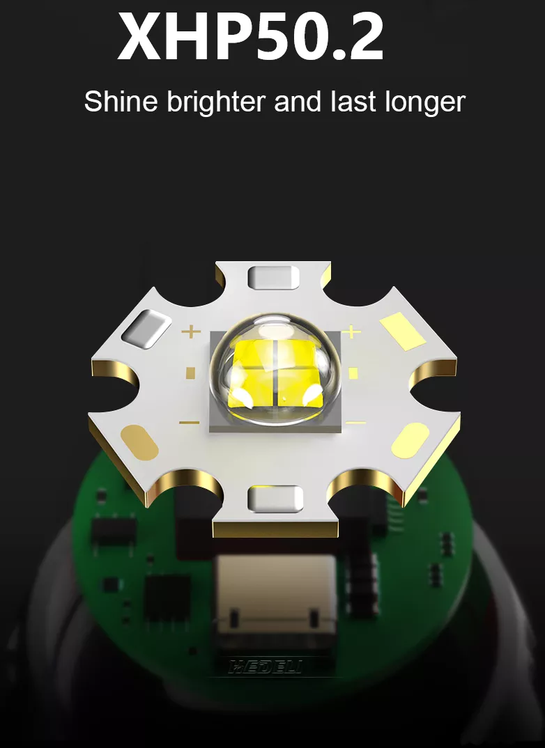 Oppladbar LED-lommelykt for Adventure Luvikno