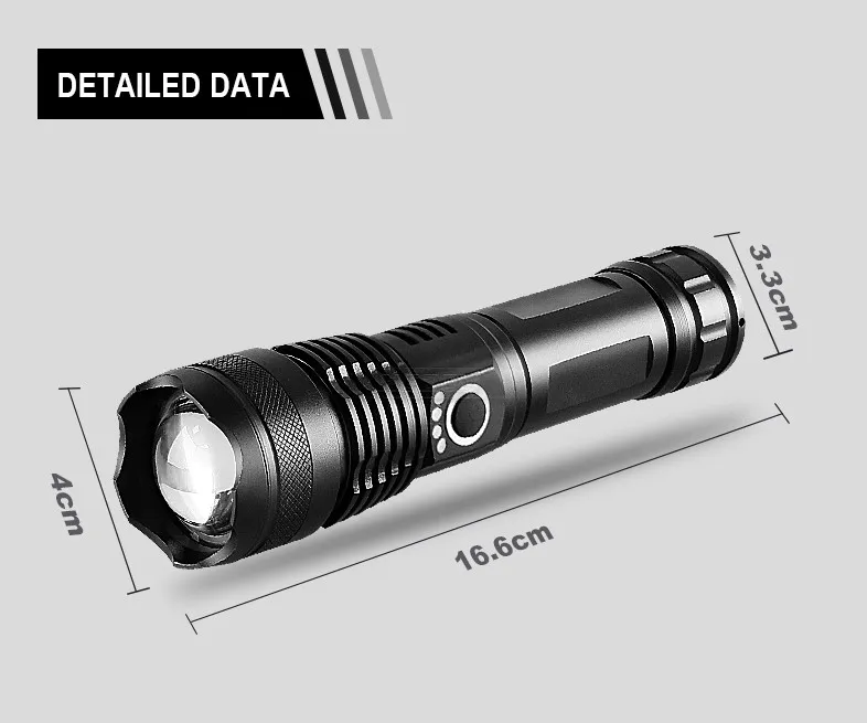 Oppladbar LED-lommelykt for Adventure Luvikno