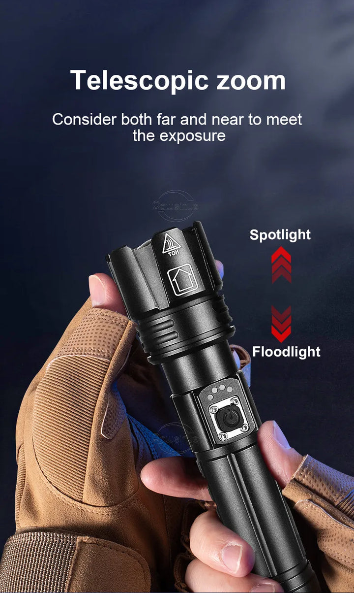 Oppladbar LED-lommelykt for Adventure Luvikno
