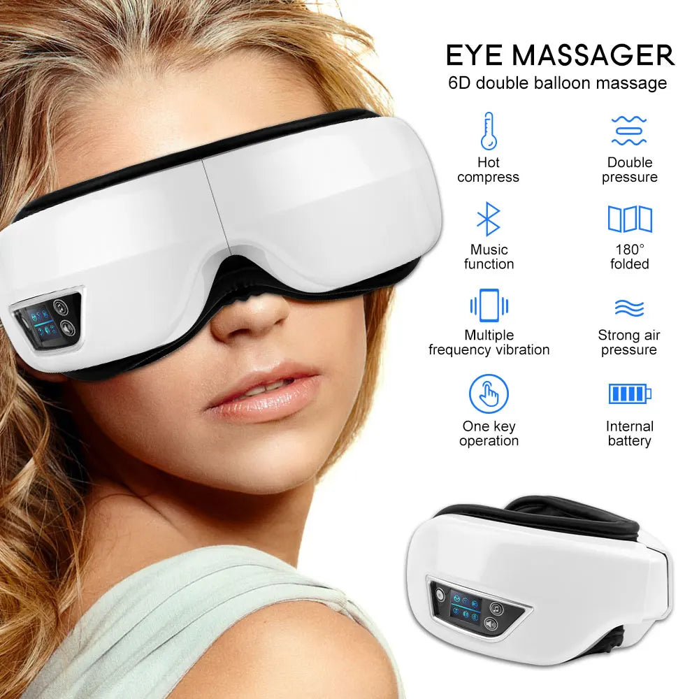 Smart 6D Øyemassasje med Luftputeteknologi Luvikno