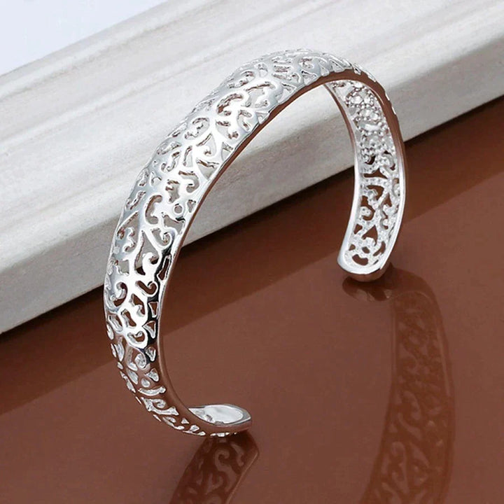 Elegant Sølv Filigran Armbånd | Unikt og Fortryllende Design Luvikno
