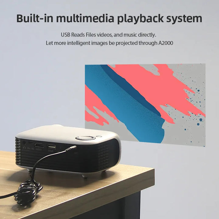 Bærbar Mini Projektor for Filmer Luvikno