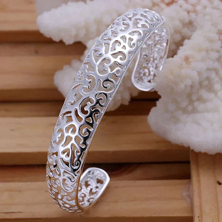 Elegant Sølv Filigran Armbånd | Unikt og Fortryllende Design Luvikno