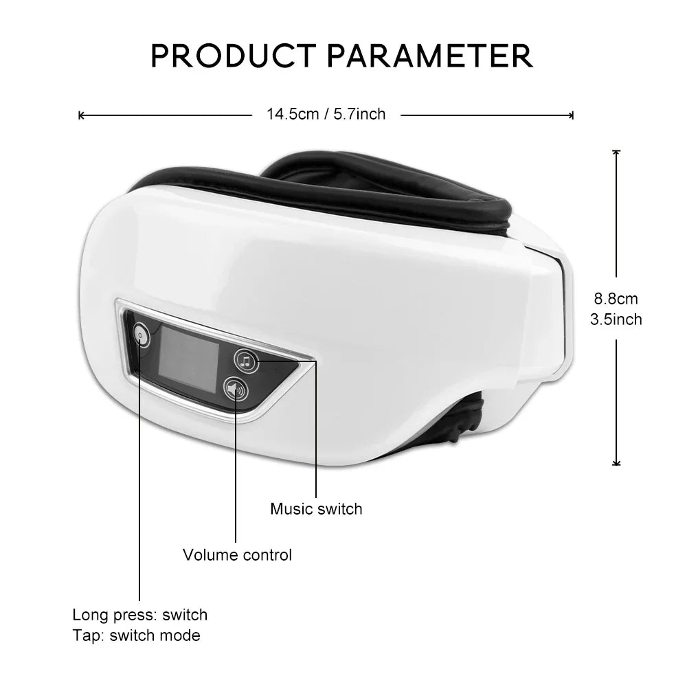 Smart 6D Øyemassasje med Luftputeteknologi Luvikno