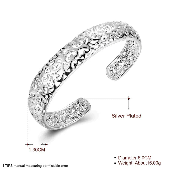 Elegant Sølv Filigran Armbånd | Unikt og Fortryllende Design Luvikno