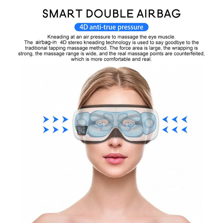 Smart 6D Øyemassasje med Luftputeteknologi Luvikno
