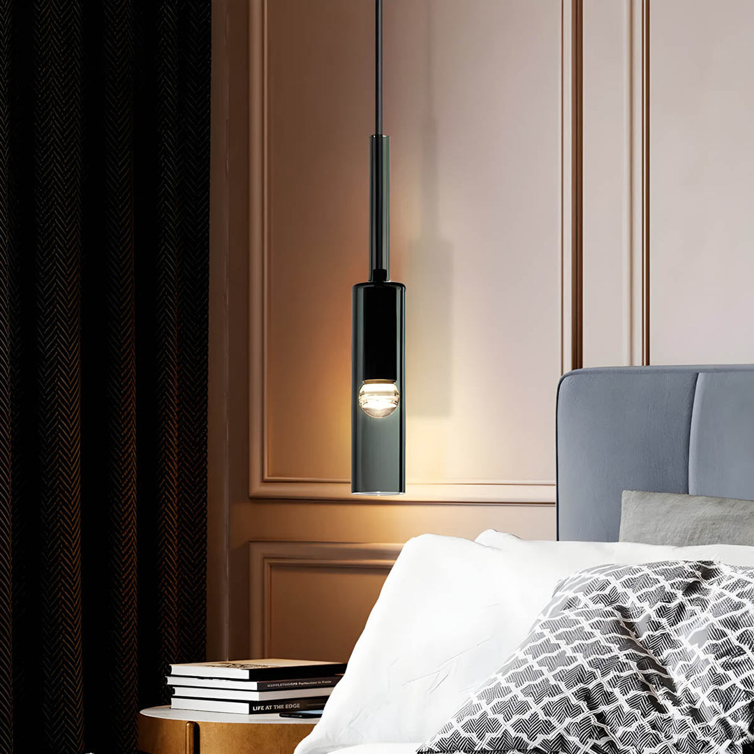Pendellampe laget av røkt glass – Elegant design med glitrende lyseffekter | Perfekt for stue | Luvikno