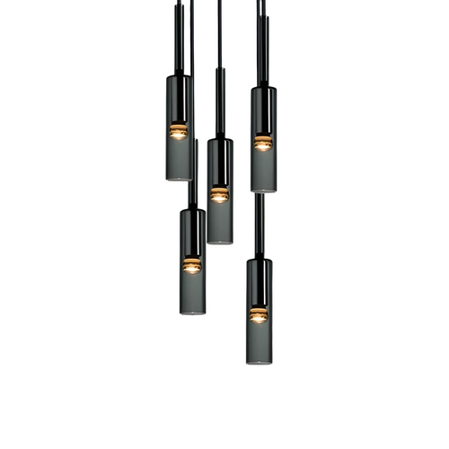 Pendellampe laget av røkt glass – Elegant design med glitrende lyseffekter | Perfekt for stue | Luvikno