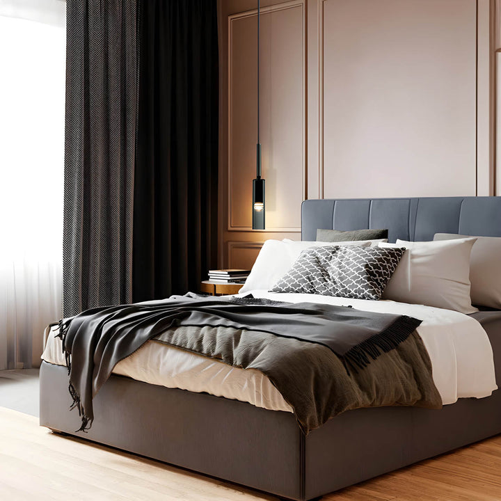 Pendellampe laget av røkt glass – Elegant design med glitrende lyseffekter | Perfekt for stue | Luvikno