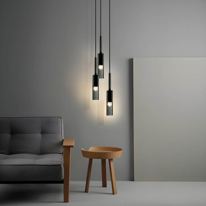 Pendellampe laget av røkt glass – Elegant design med glitrende lyseffekter | Perfekt for stue | Luvikno