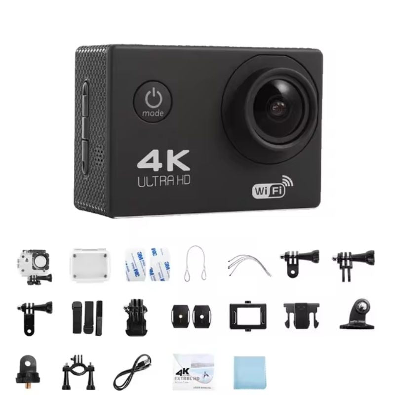 Luvikno | Ultra HD Sport Pro Kamera - Wifi-aktivert og vanntett for vlogging og utendørs sport