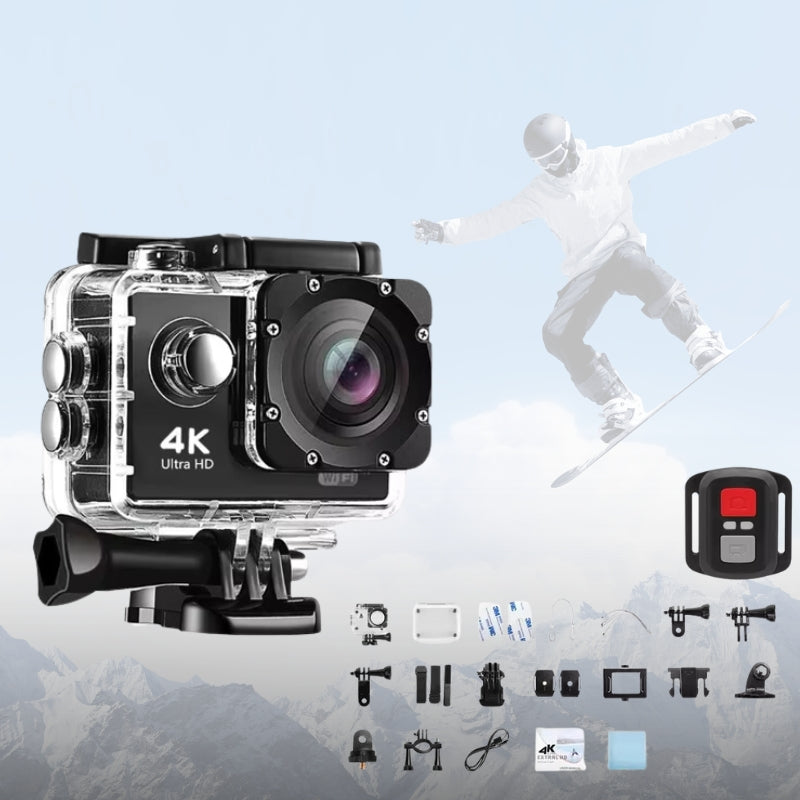 Luvikno | Ultra HD Sport Pro Kamera - Wifi-aktivert og vanntett for vlogging og utendørs sport