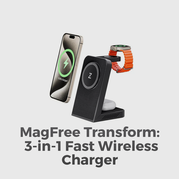 Luvikno | LuxCharge Elite Wireless Hub | 3-i-1 hurtiglading løsning for sømløs bekvemmelighet