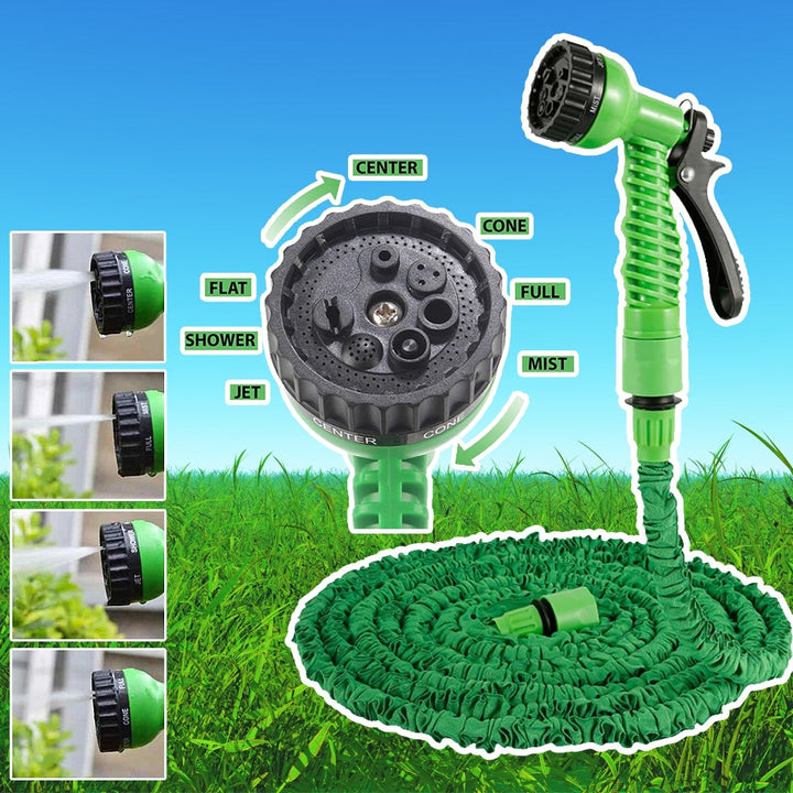 Magic Hose Flex Hageslange / Vannslange - grønn eller blå - ulike lengder - | Luvikno