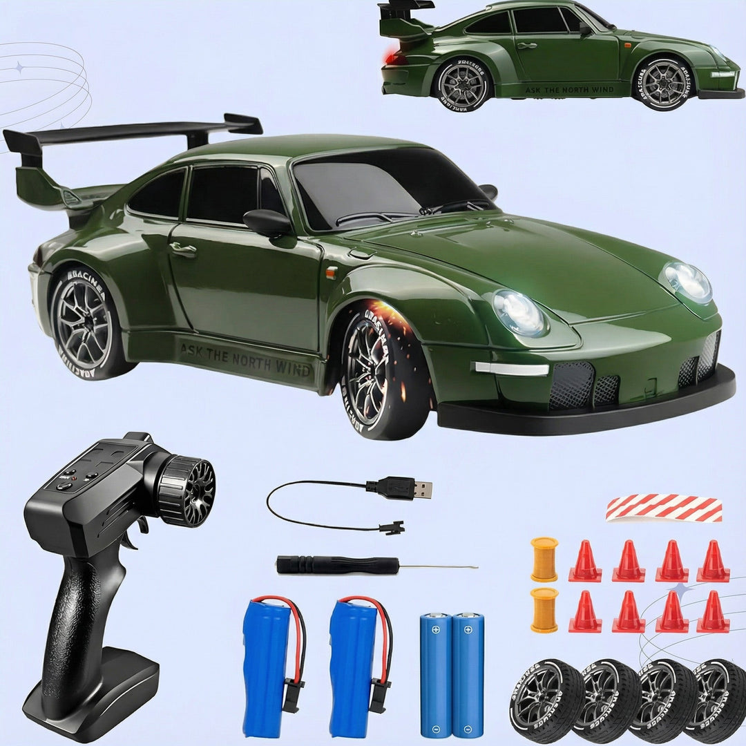 RC Drift Bil – LED Lys, Høyhastighets 4WD & Drift Dekk Luvikno