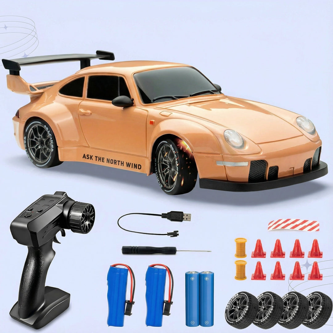 RC Drift Bil – LED Lys, Høyhastighets 4WD & Drift Dekk Luvikno