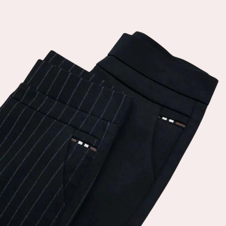 Luvik | Tyylikkäät Stretch-Housut Korkealla Vyötäröllä Naisille