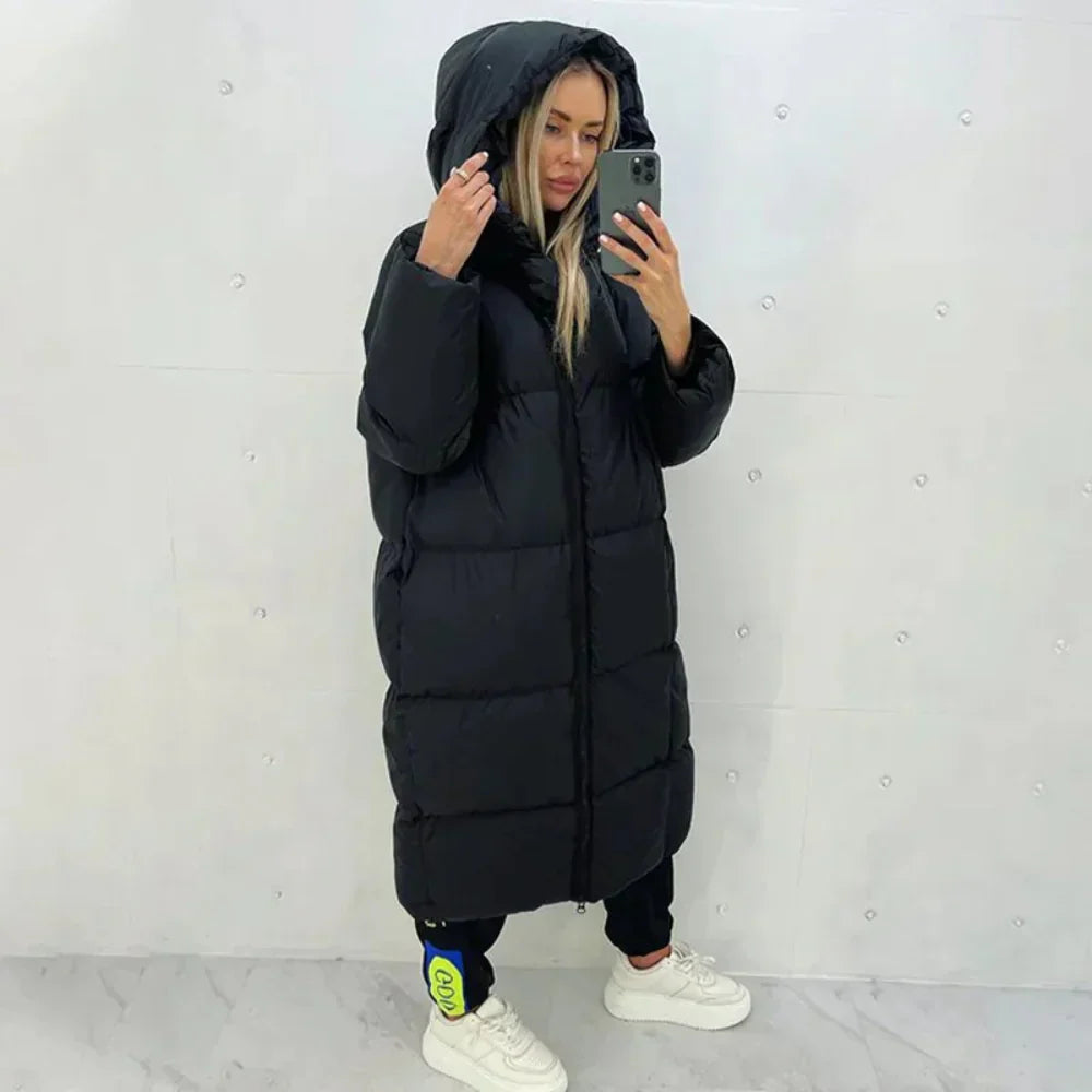 Luvik | naisten pidempi ja lämpimämpi talvitakki