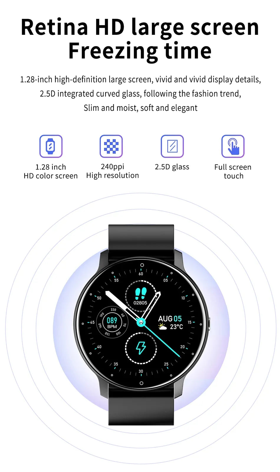 Stilig Smartklokke for Ytelse Luvikno