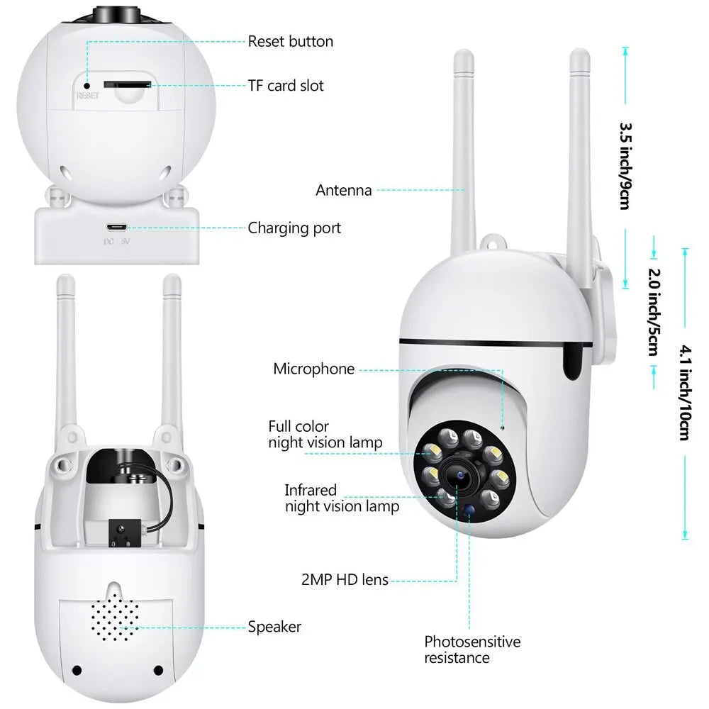 Smart WiFi sikkerhetskamera for hjem Luvikno
