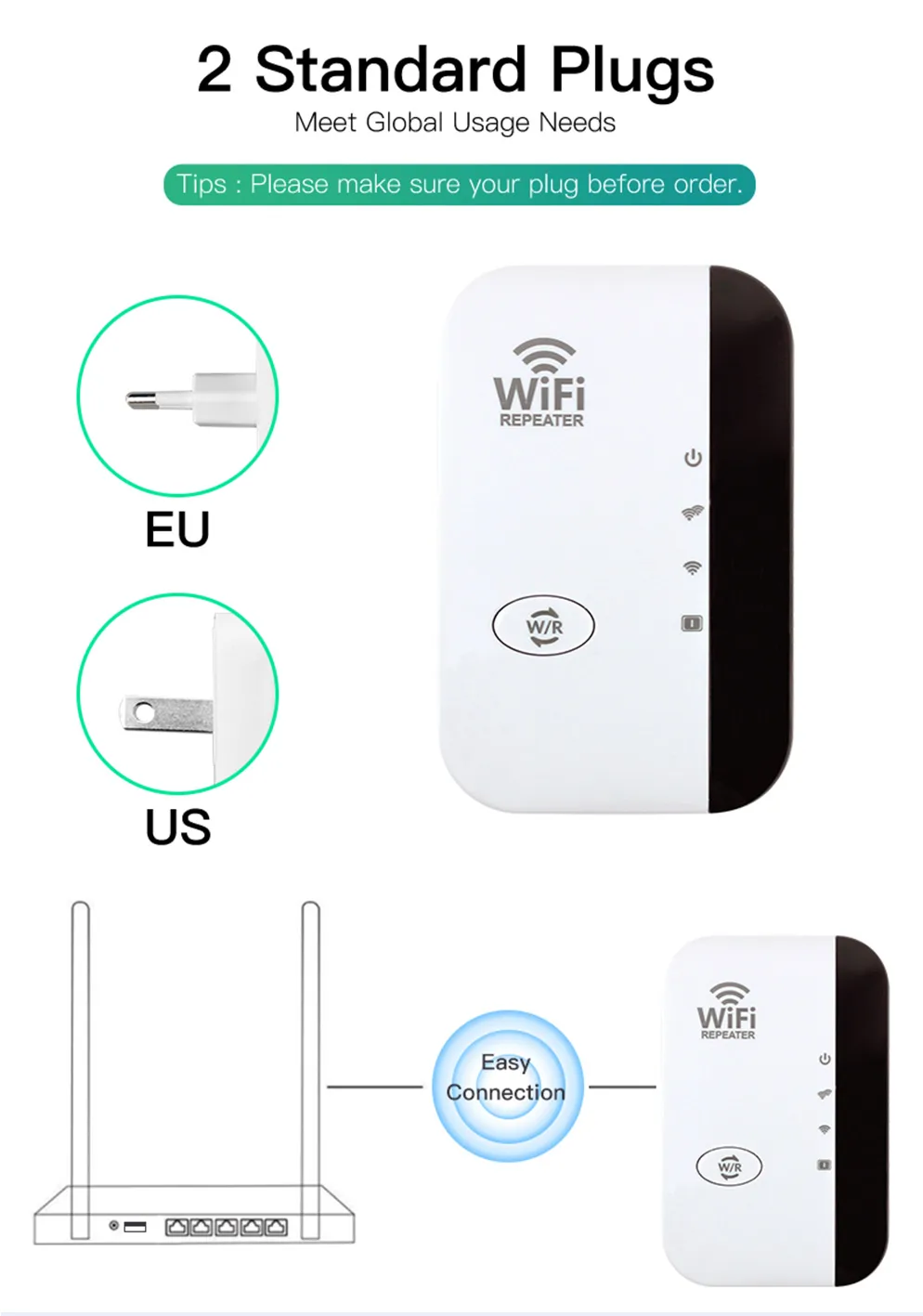 WiFiMax Booster - Kraftig Ekstern WiFi Forsterker Luvikno