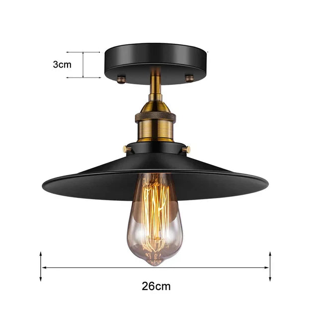 vintage taklampe i industriell stil – retro belysning for stue og gang | Luvikno