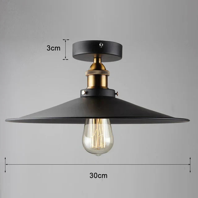 vintage taklampe i industriell stil – retro belysning for stue og gang | Luvikno