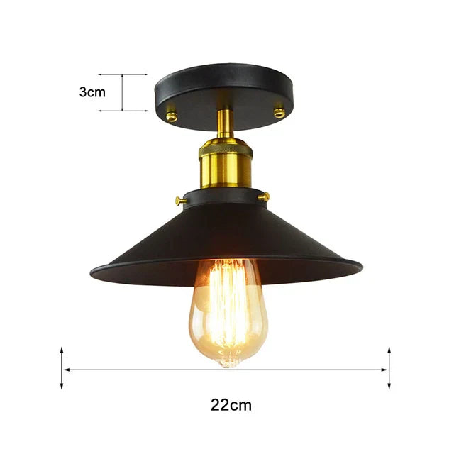 vintage taklampe i industriell stil – retro belysning for stue og gang | Luvikno