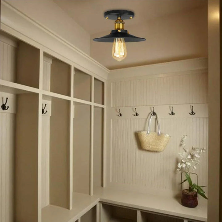 vintage taklampe i industriell stil – retro belysning for stue og gang | Luvikno