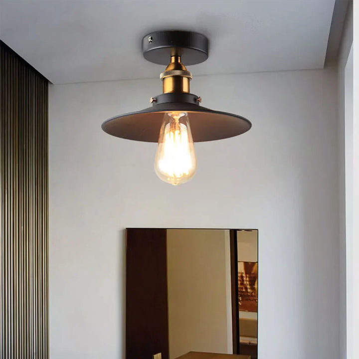 vintage taklampe i industriell stil – retro belysning for stue og gang | Luvikno
