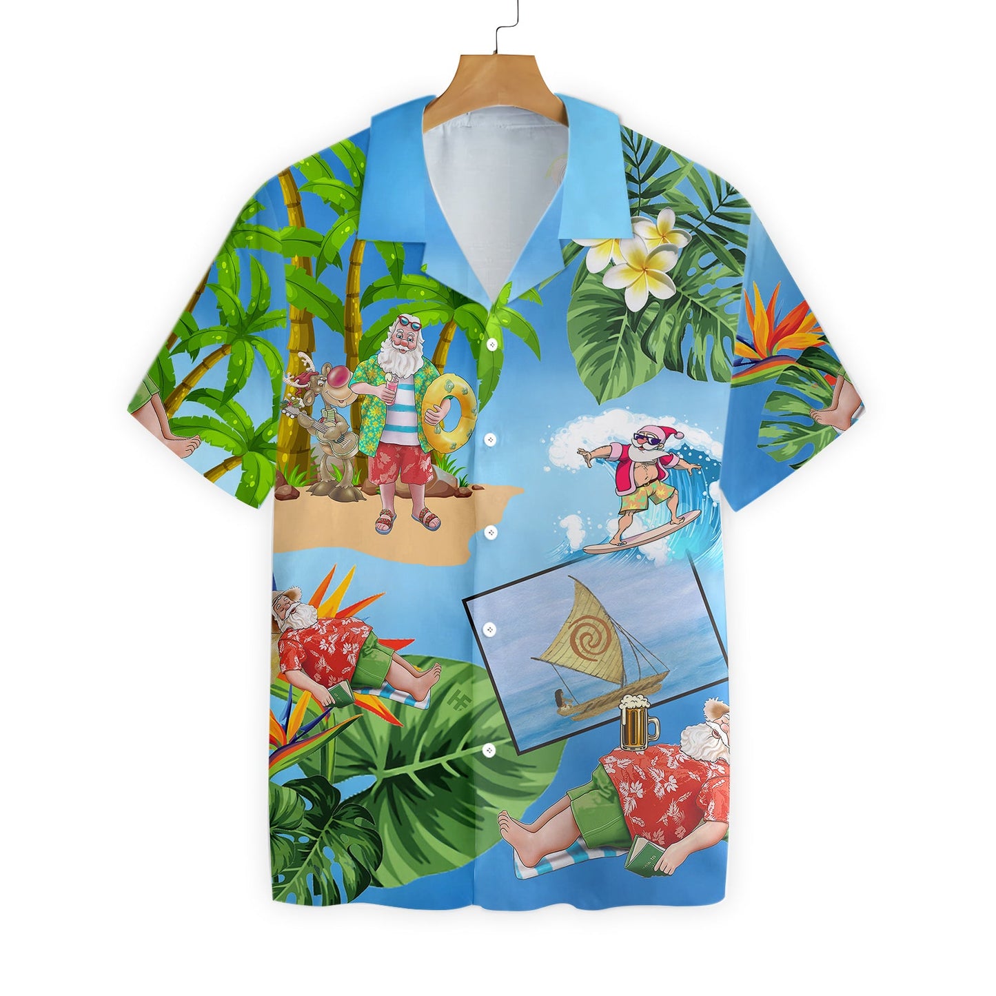Luvik | Hyvää joulua Joulupukki 18 Hawaiji-paita