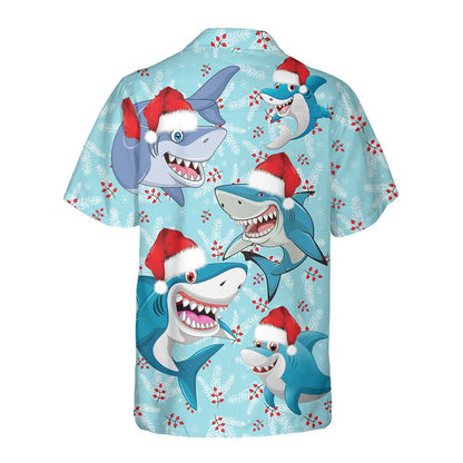 Luvik | Iloista joulua hain santa hattu joulupaita, hauska hain hawaijipaita joulupäiväksi